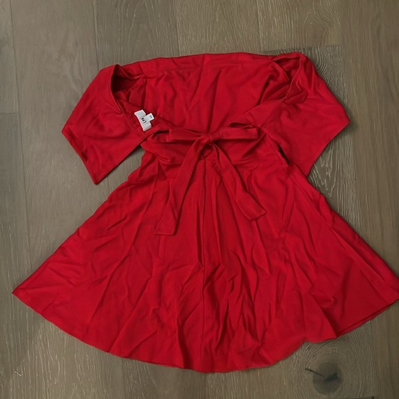 Like new red off the shoulder mini dress - Picture 2 of 2